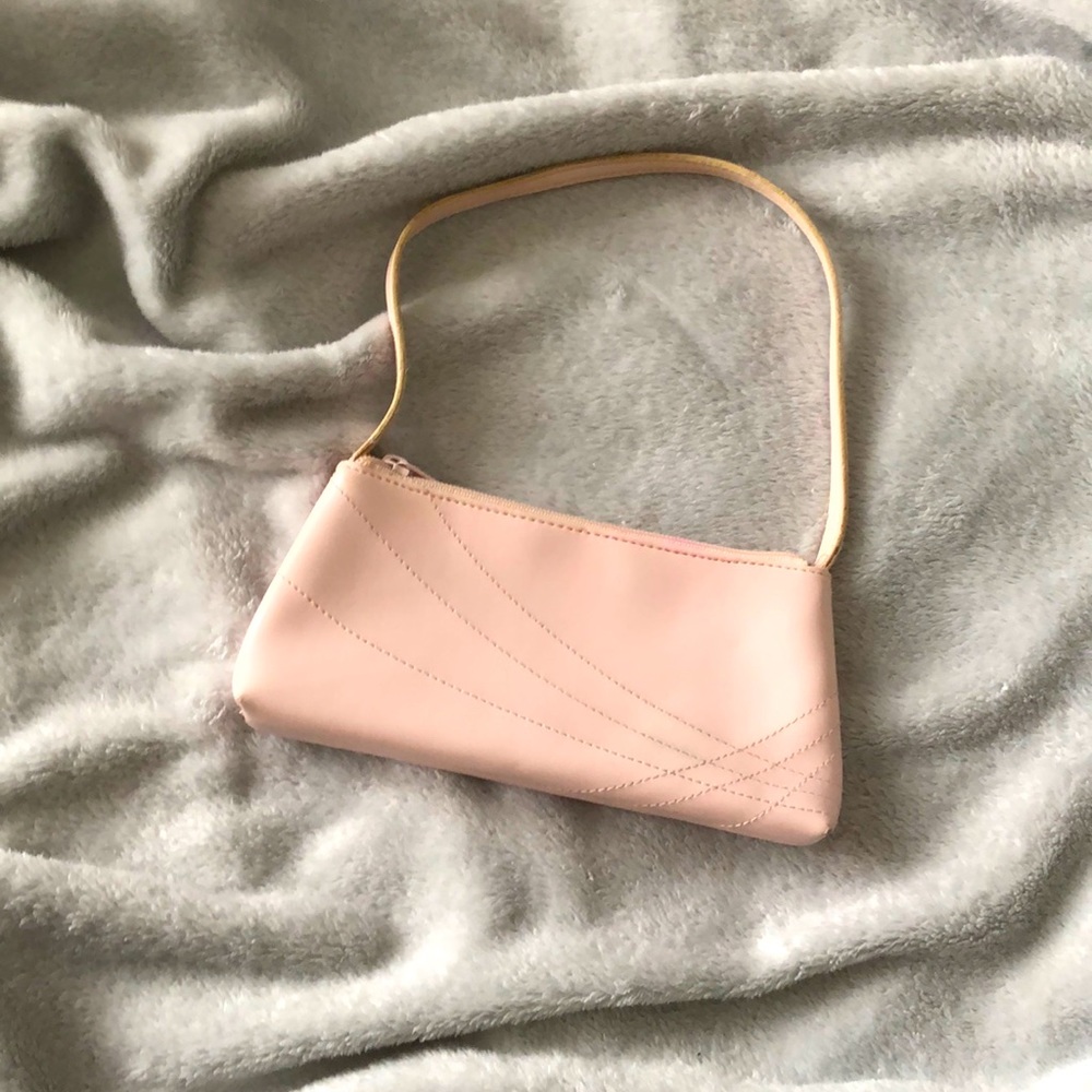 Pretty Pink Baguette Hand Purse